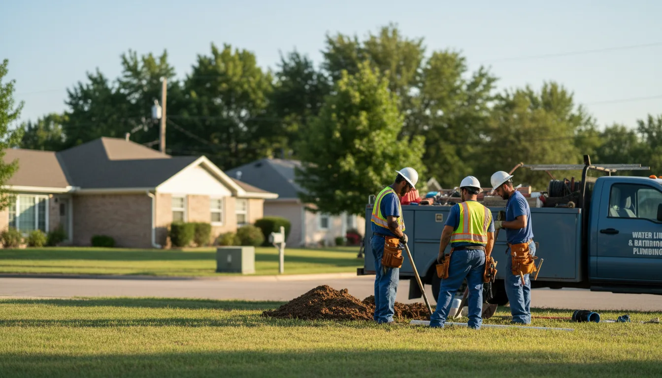 Residential water line and bathroom plumbing service in Alma, WI